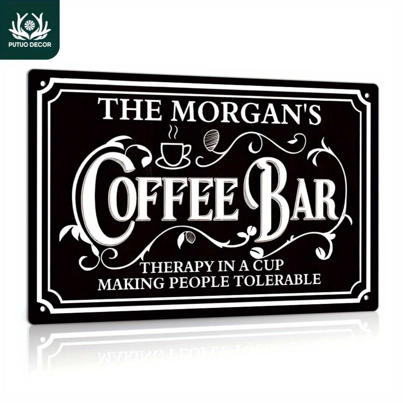 1pc Personalized The Morgan's  - Home Bar And Coffee recension och pris