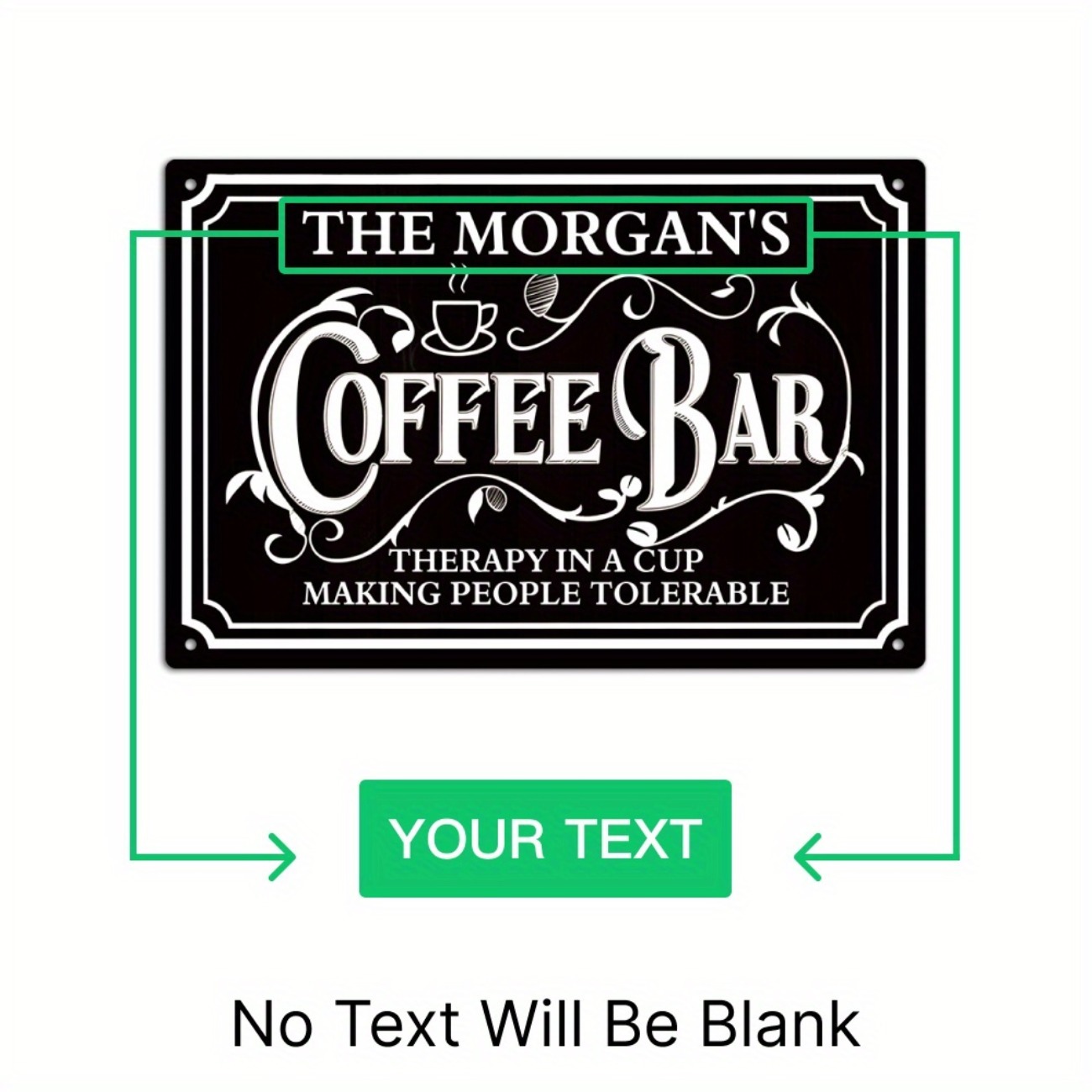1pc Personalized The Morgan's  - Home Bar And Coffee recension och pris