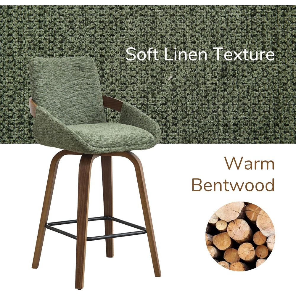 Set of 2 26 Swivel Bar Stools  - Home Bar Seating recension och pris