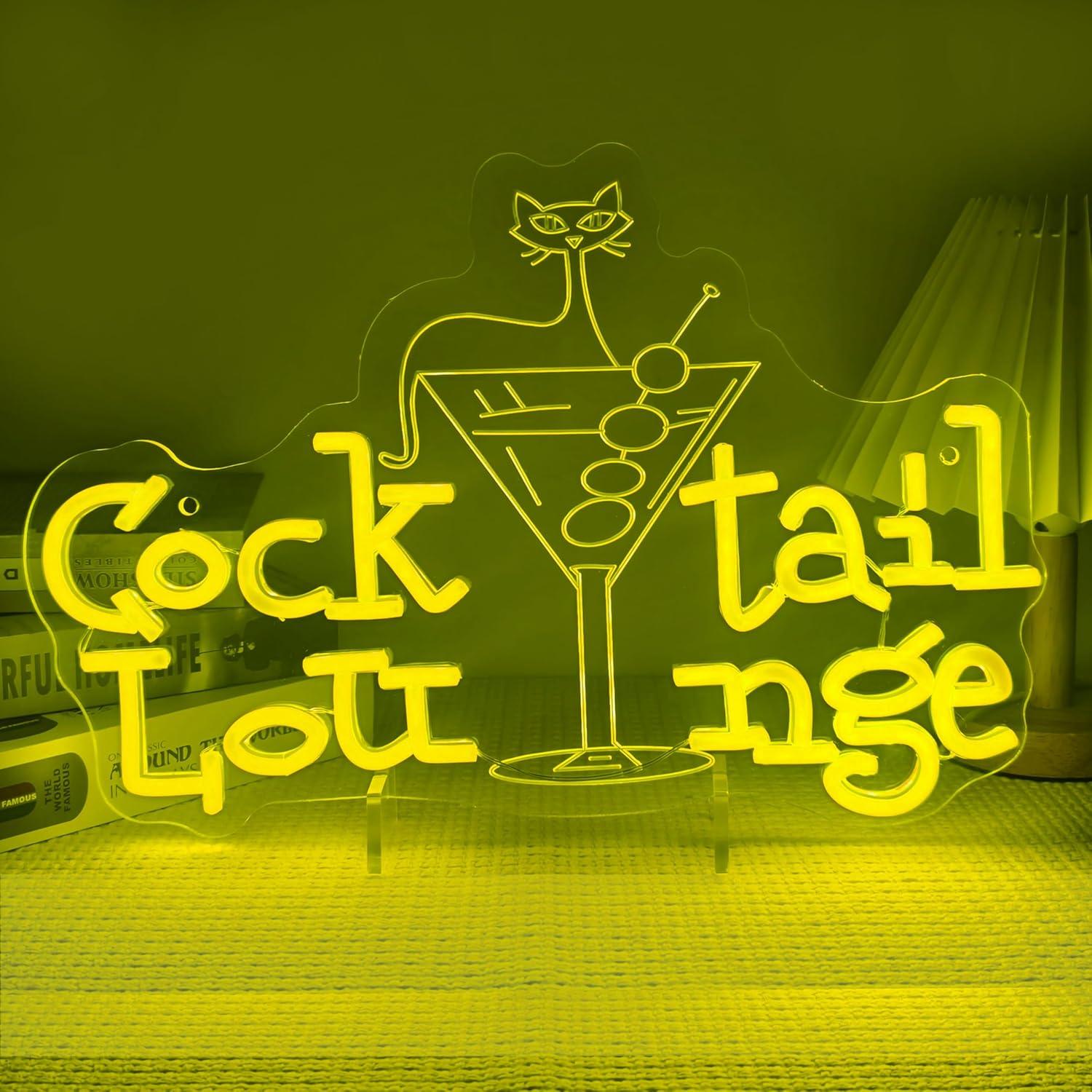 Cocktail Lounge Neon Sign Dimm - Home Bar Signs recension och pris