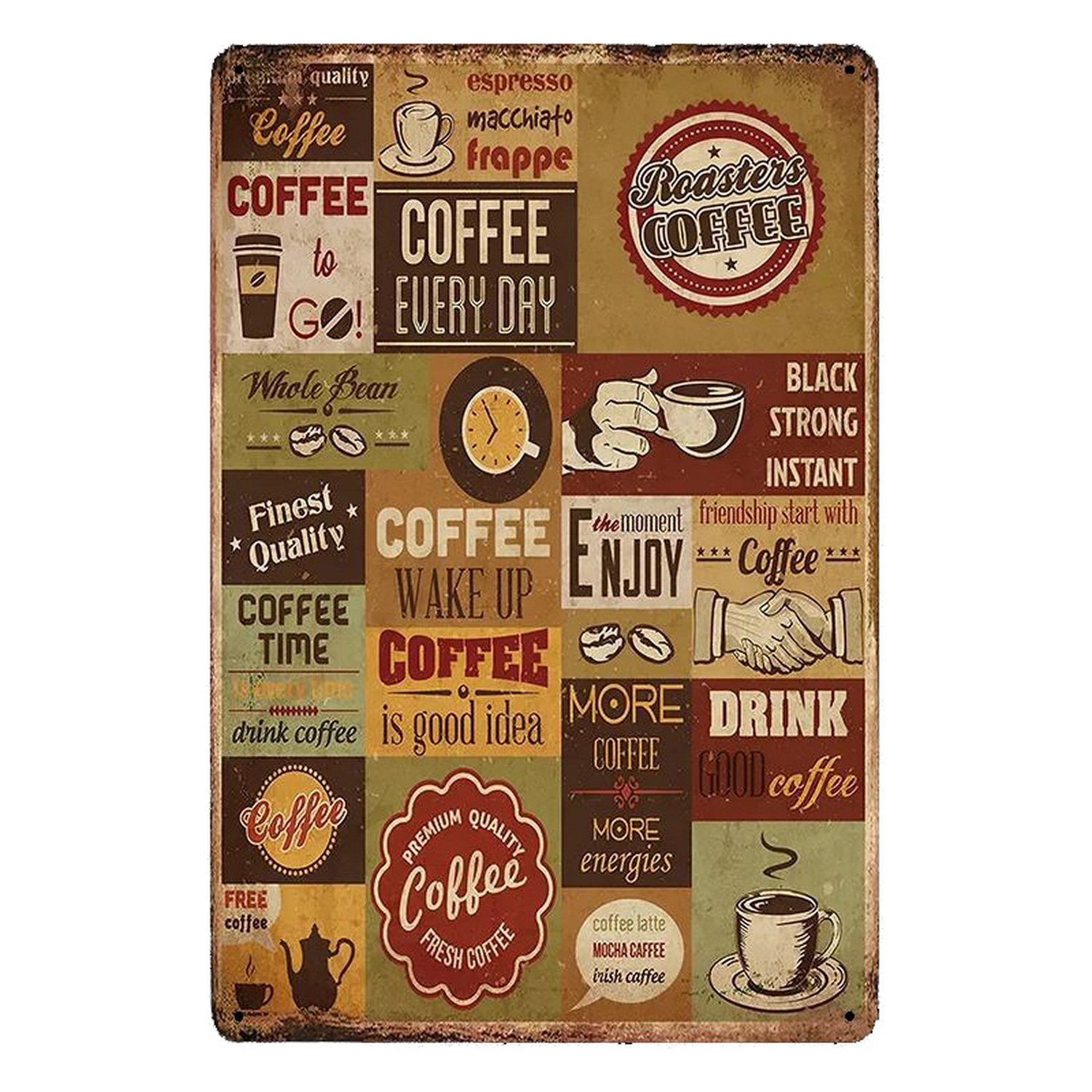 Metal Tin Signs Italian Coffee - Home Bar And Coffee recension och pris