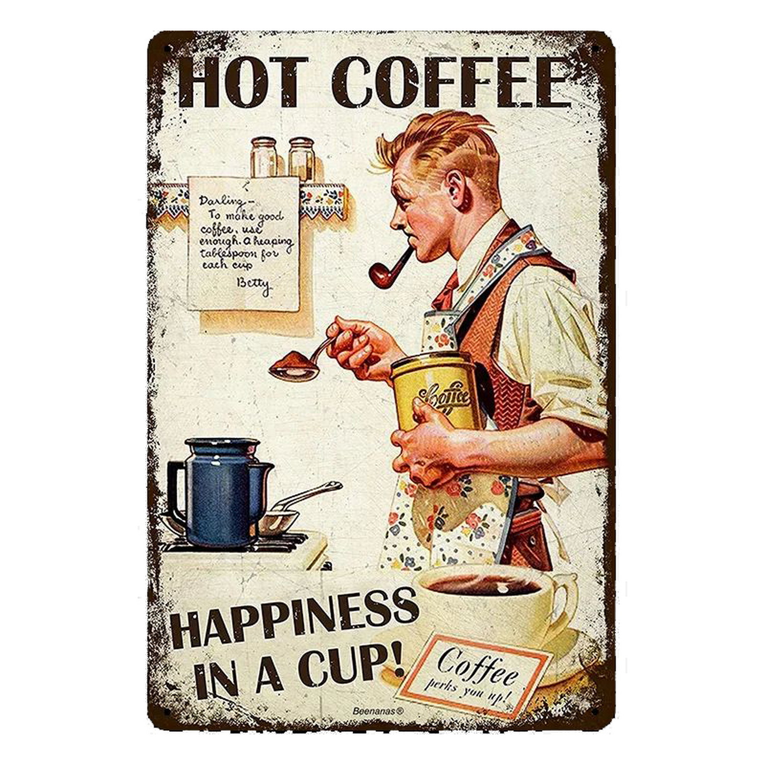 Metal Tin Signs Italian Coffee - Home Bar And Coffee recension och pris